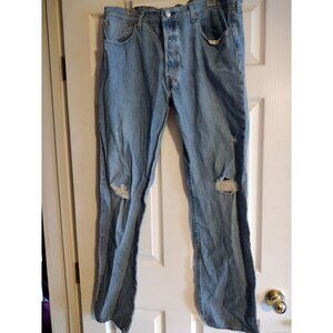 Levis 501 Men's Jeans worn size 38 Cotton Button Fly